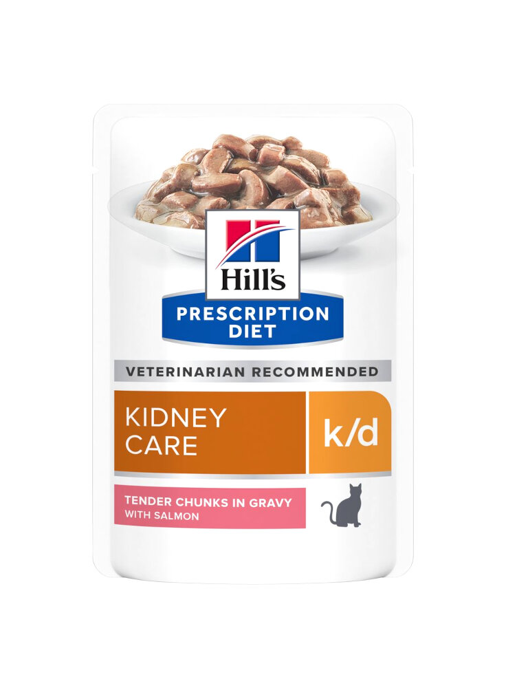 Hill's PRESCRIPTION DIET k/d bocconcini per gatti in bustina per la salute renale al manzo 12x85g
